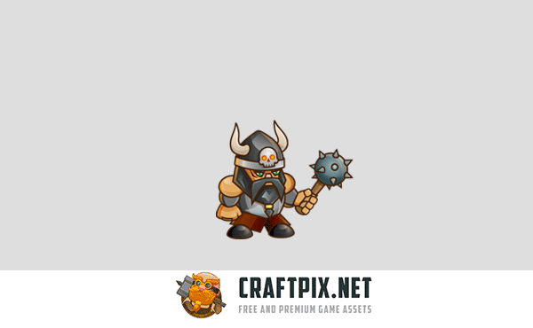 2D Game Barbarian Character Sprite