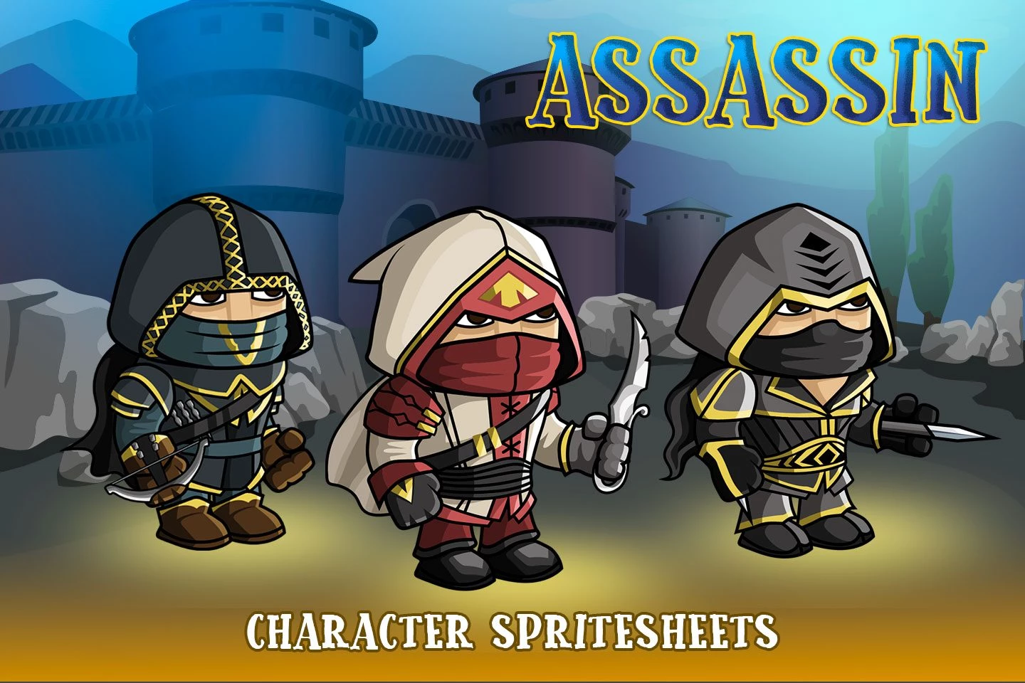 2D Fantasy Asassin Character Sprite