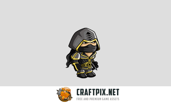 2D Fantasy Asassin Character Sprite