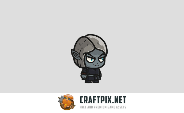 Dark Elves Chibi 2D Game Sprites