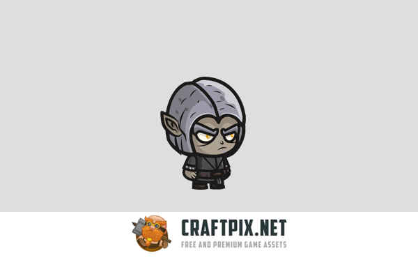 Dark Elves Chibi 2D Game Sprites