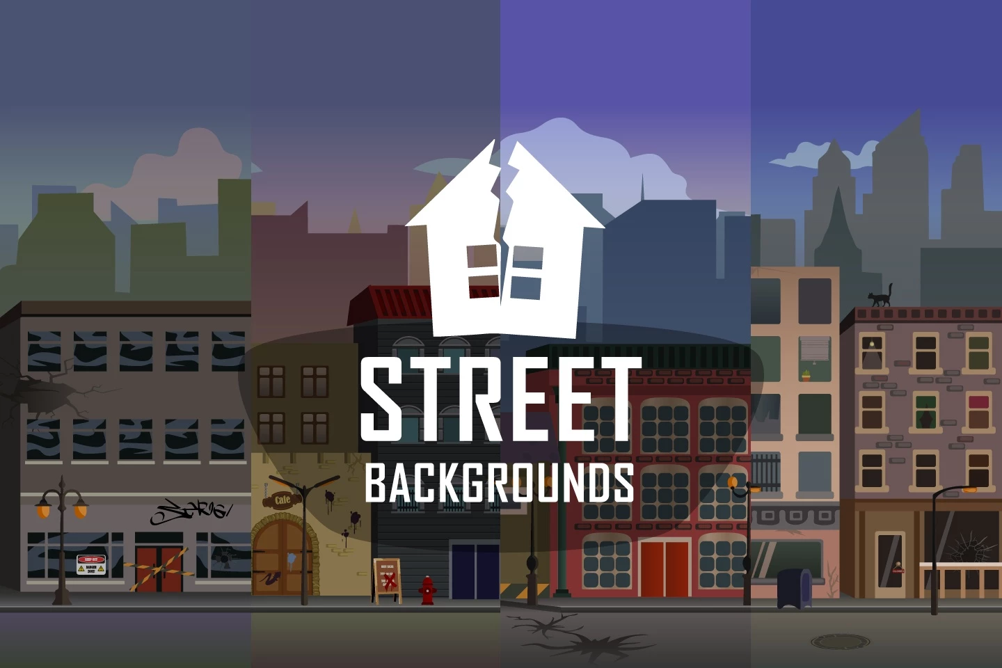 Street 2D Game Backgrounds