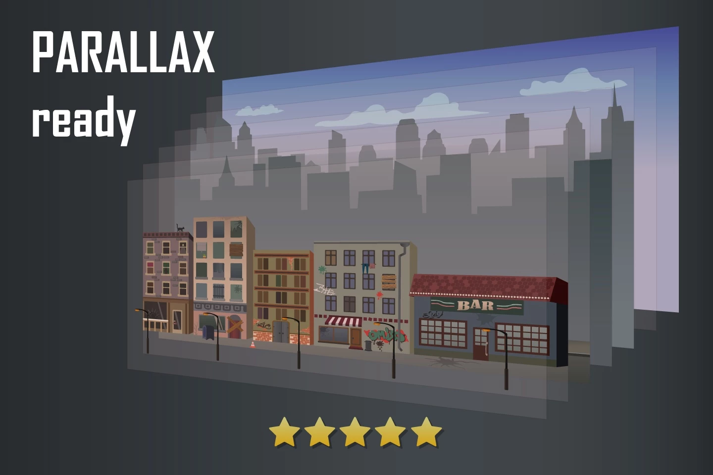 Street 2D Game Backgrounds