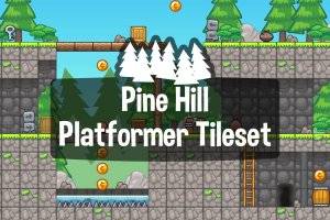 Pine Hill平台游戏2D瓦片素材包