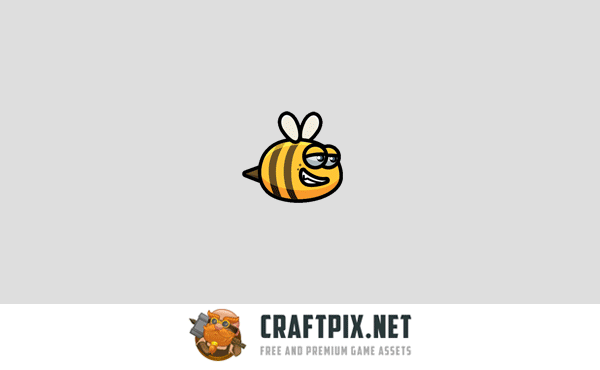 Bee, Crab, Bird 2D Character Sprites