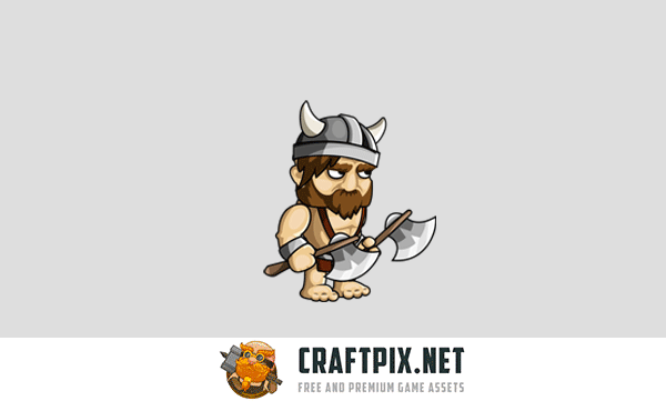 2D Fantasy Barbarian Character Sprite