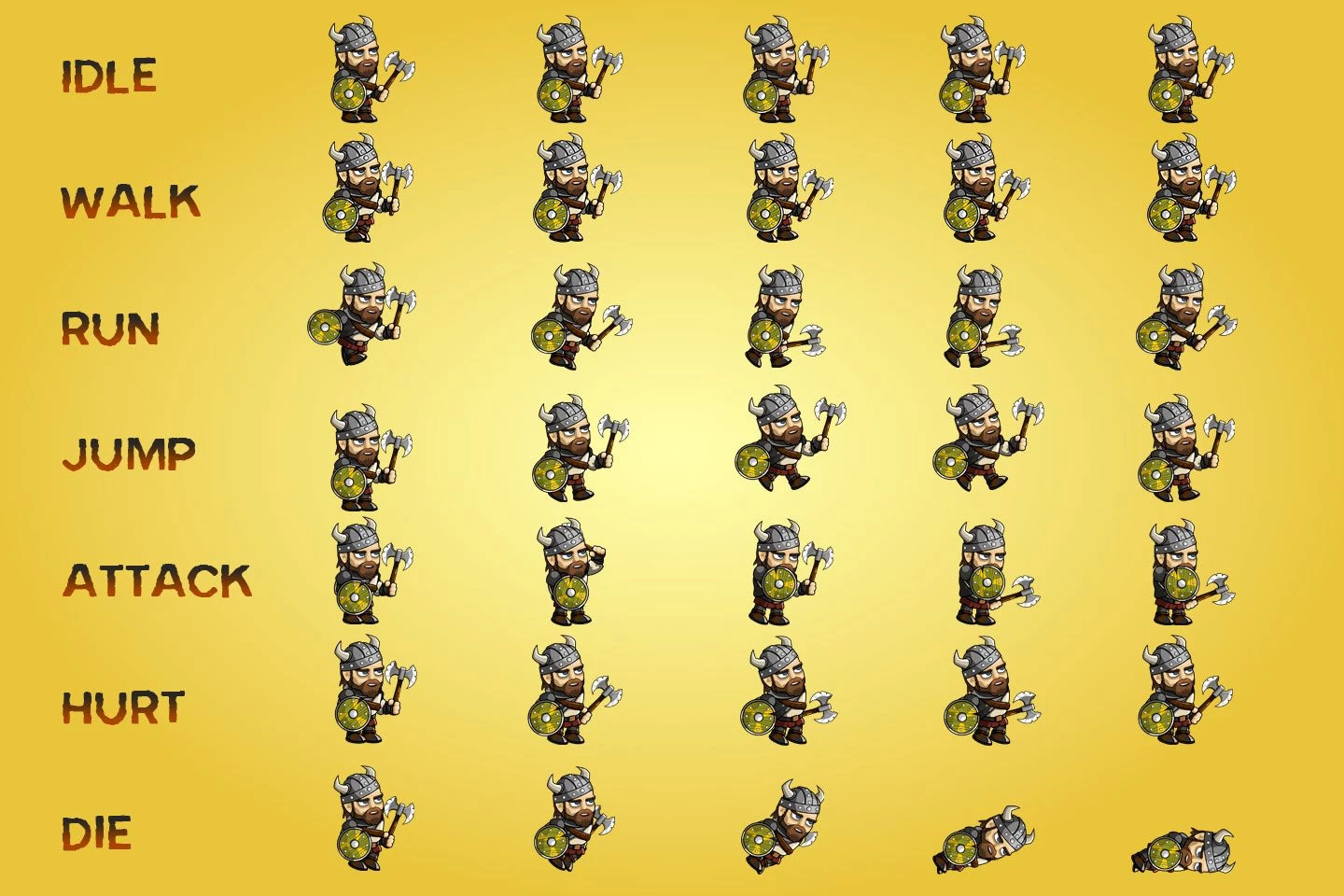 2D Fantasy Viking Character Sprite
