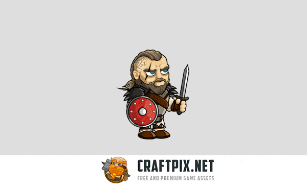 2D Fantasy Viking Character Sprite