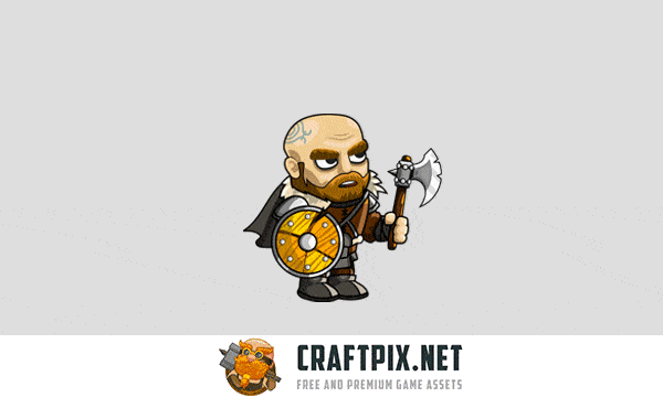 2D Fantasy Viking Character Sprite