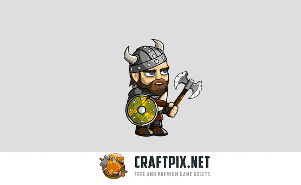 2D Fantasy Viking Character Sprite