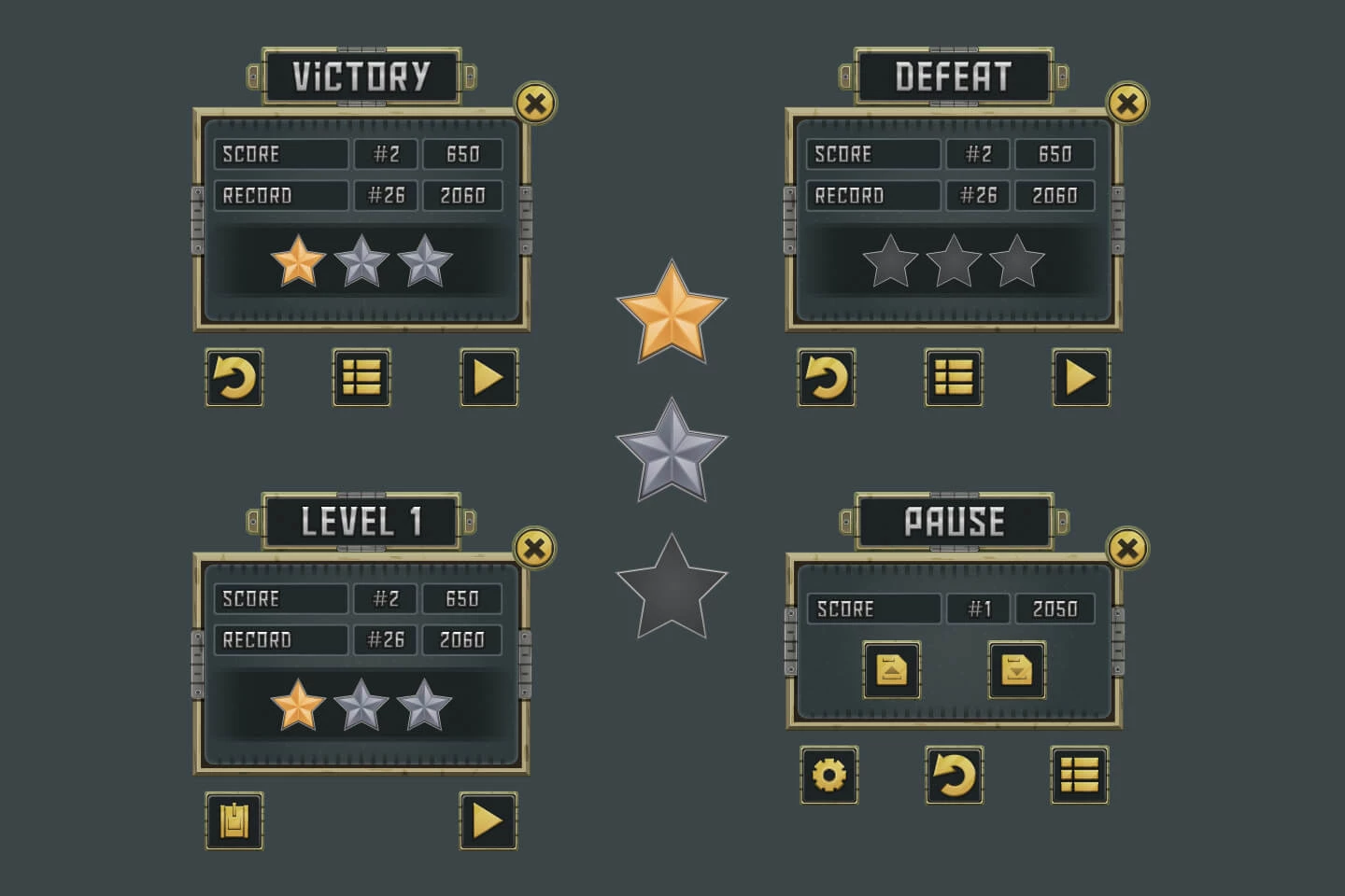 Top Down Tank Game User Interface
