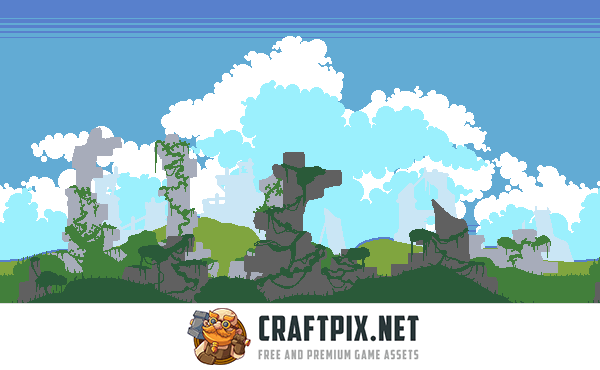 Ruins Game Tileset Pixel Art