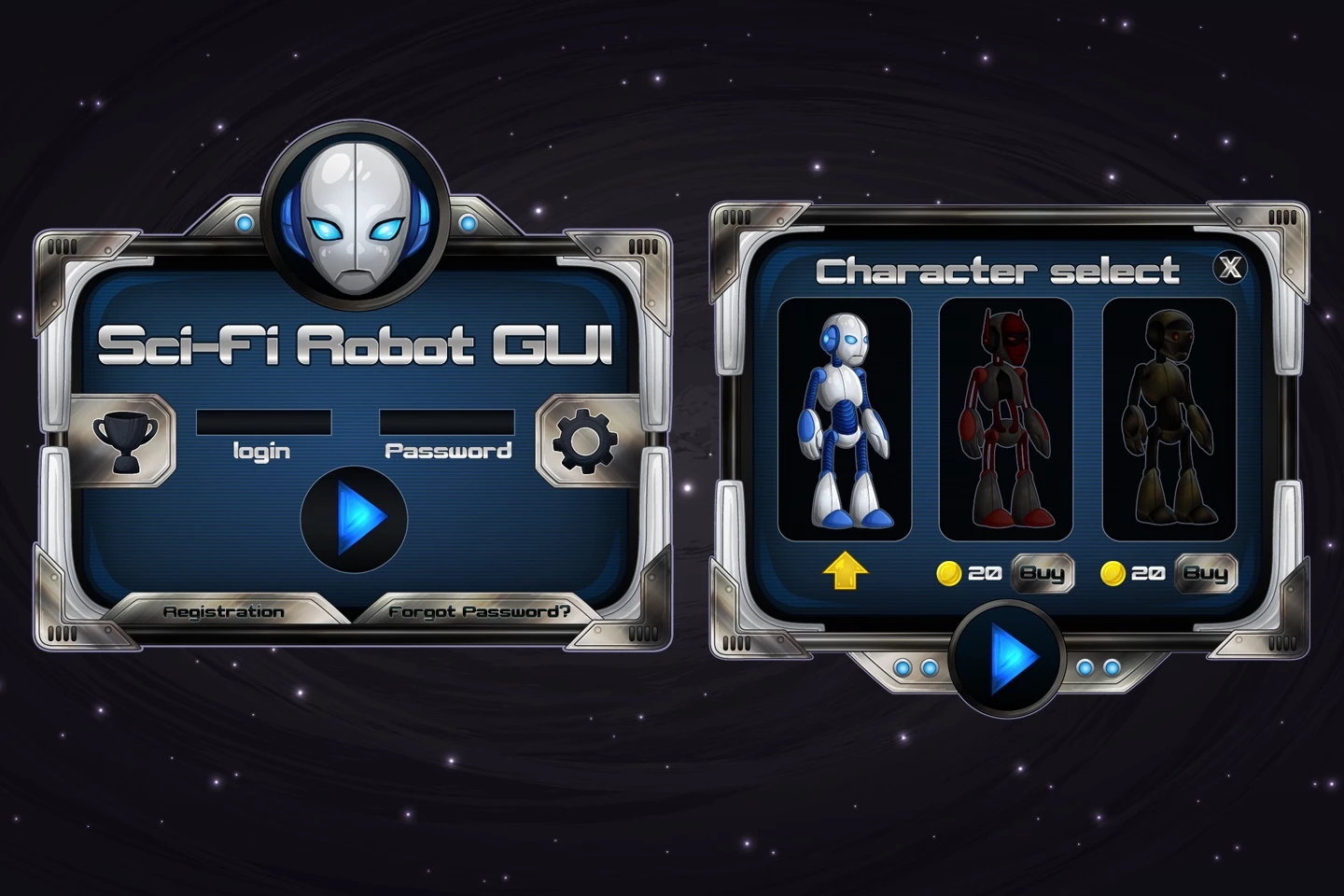 SCI-FI Robot GUI