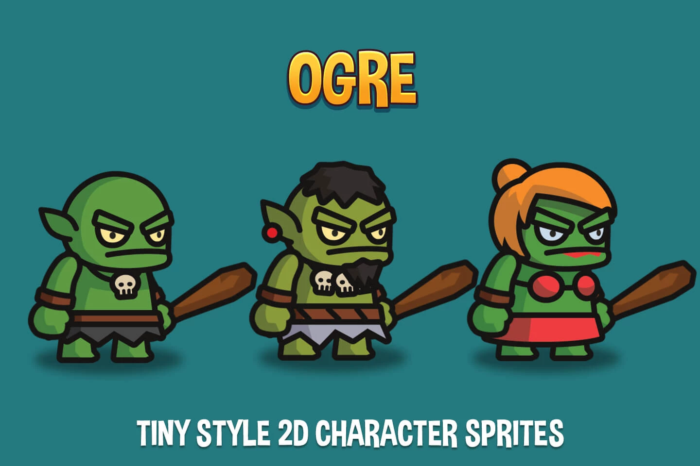 Ogre Tiny Style 2D Character Sprites