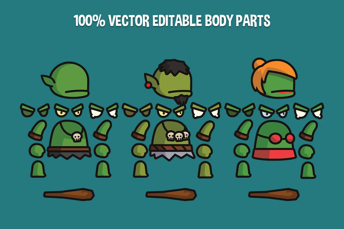 Ogre Tiny Style 2D Character Sprites