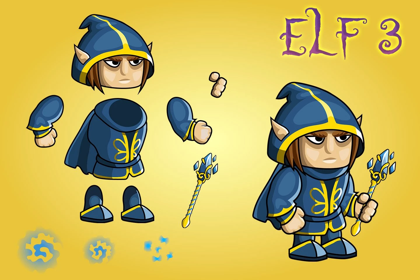 2D Fantasy Elf Character Sprite