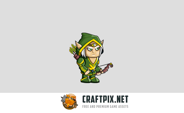 2D Fantasy Elf Character Sprite