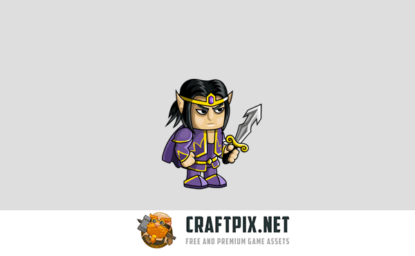 2D Fantasy Elf Character Sprite