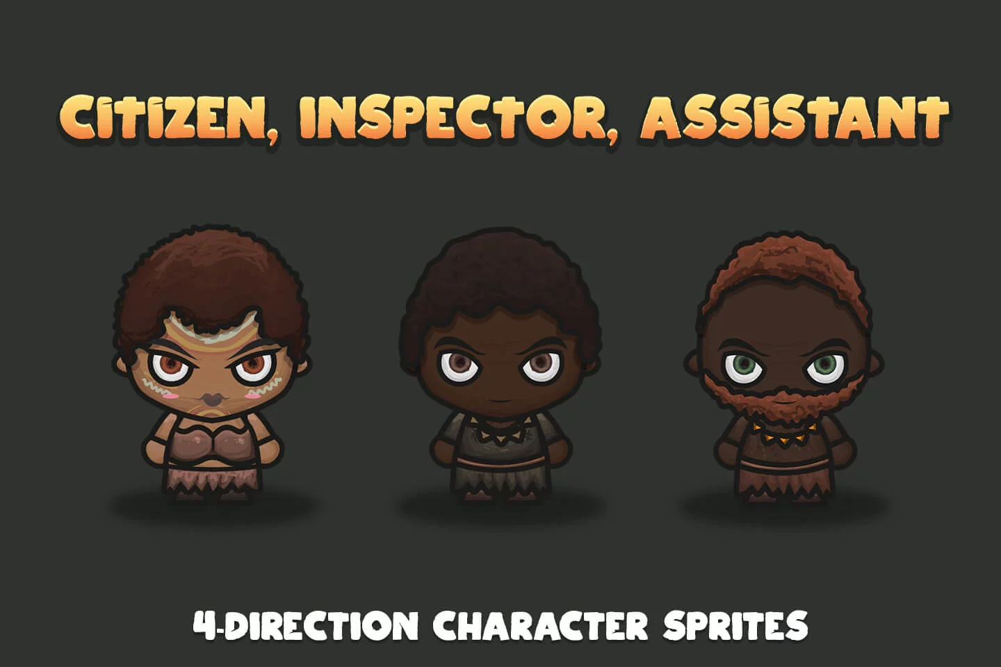 Tropical 4-Direction Character Sprites