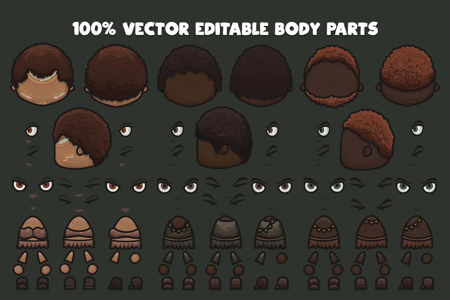 Tropical 4-Direction Character Sprites