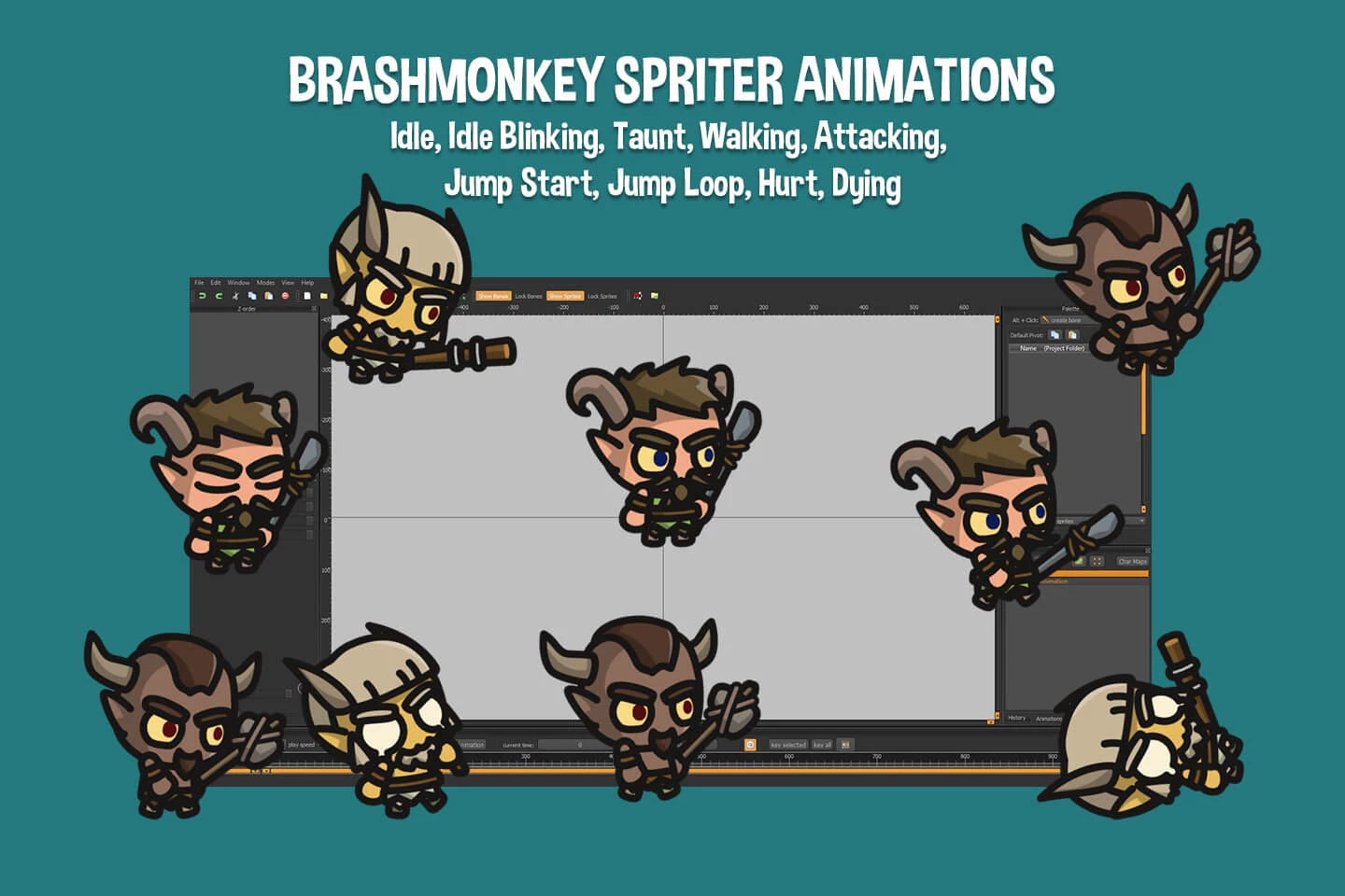 Satyr Tiny Style 2D Sprites
