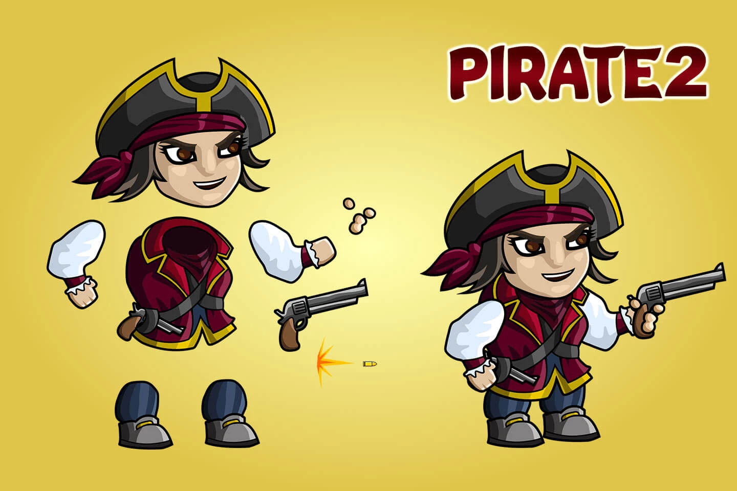 2D Pirate Character Sprites