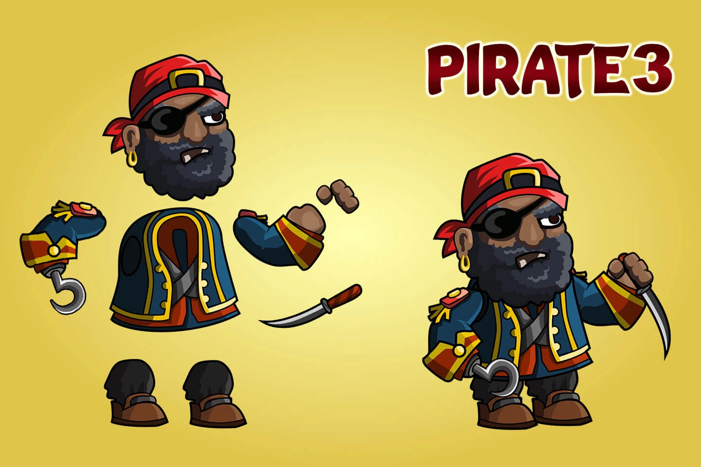 2D Pirate Character Sprites