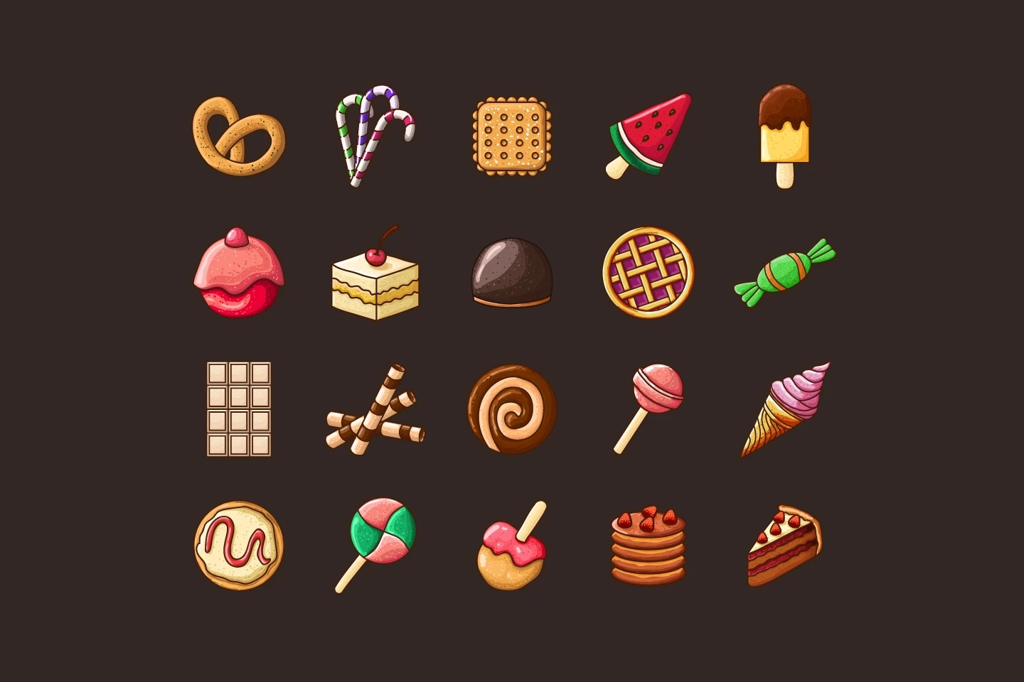 Sweets 2D Game Items