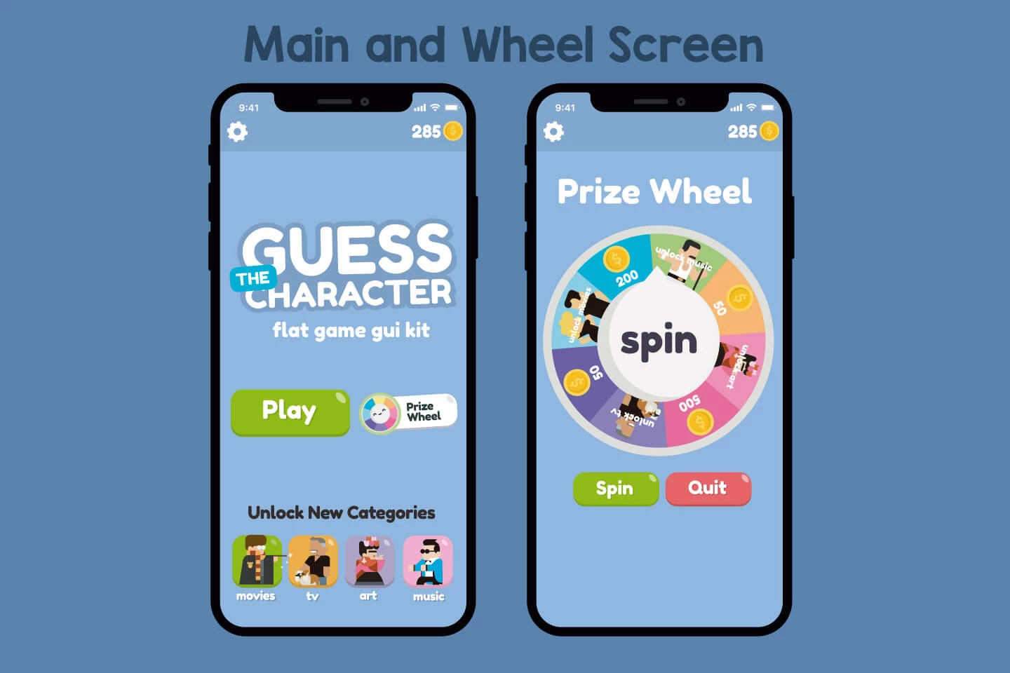 Guess the Character Flat Game Kit