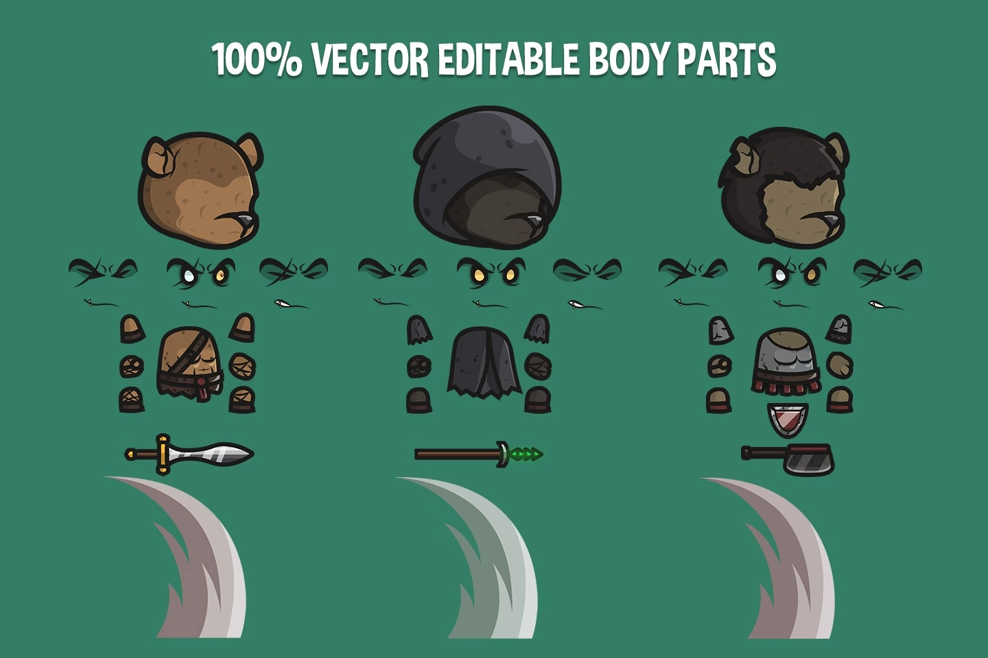 Gnoll Chibi 2D Game Sprites