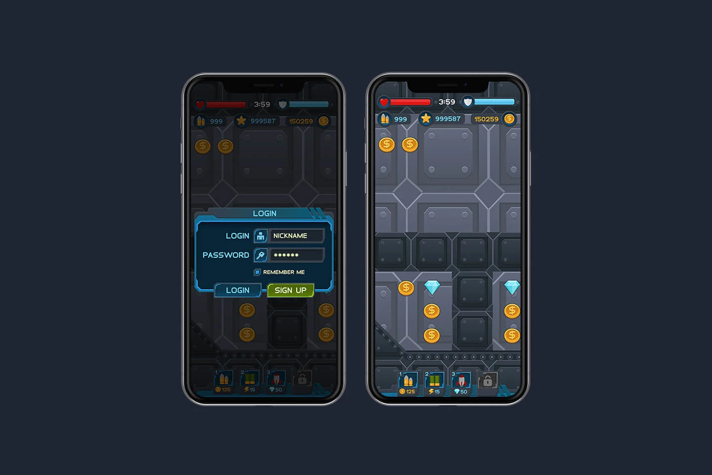 Space Game User Interface