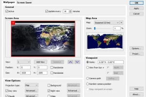 EarthView 7.16.7：动态桌面地球壁纸与屏保程序