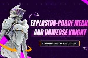 Wingfox角色概念设计：防爆机甲与宇宙骑士教程