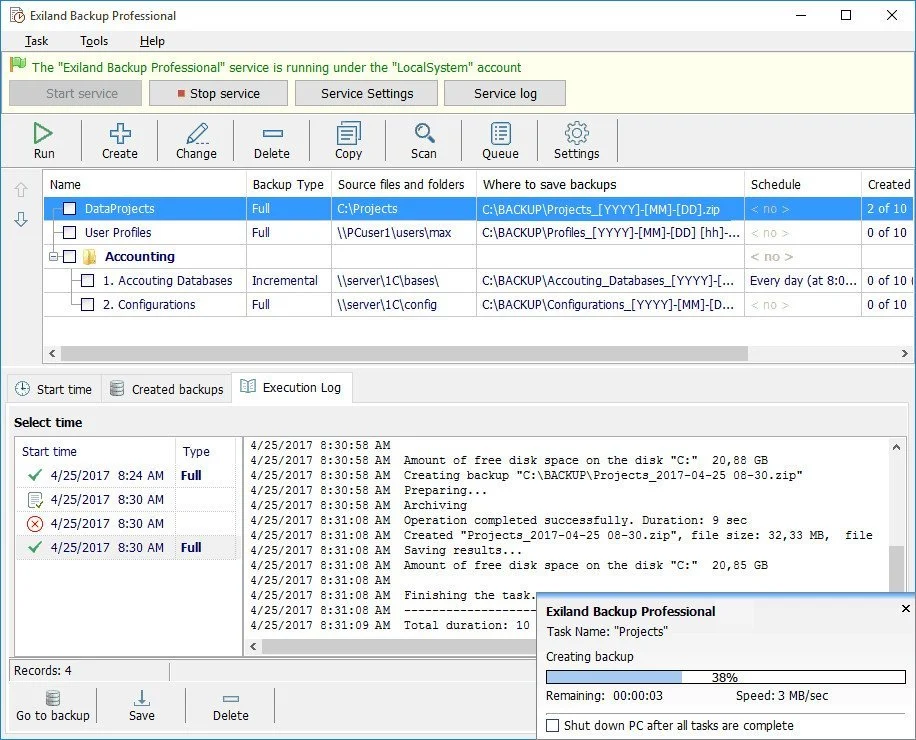 Exiland Backup Professional 7.2 Multilingual