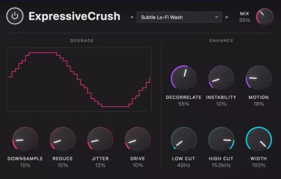 ExpressiveCrush v1.1.0 数字劣化效果器：为音乐注入复古毛刺与动态深度