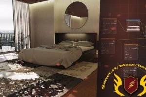 Blender现代室内设计教程：从建模到材质灯光全掌握