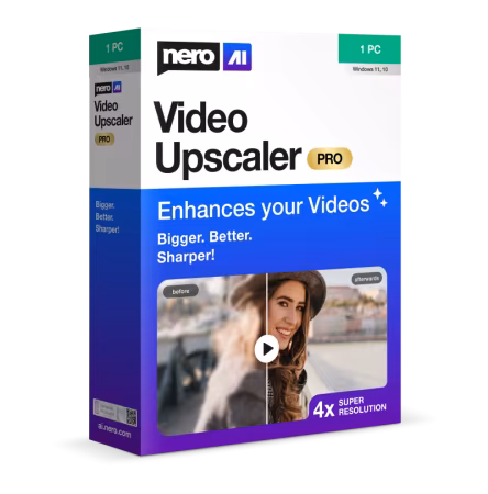 Nero AI Video Upscaler Pro 1.3.20.0：AI智能提升视频至4K/8K