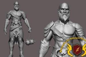 ZBrush高级角色创作教程：从基础到精通男性头身雕刻