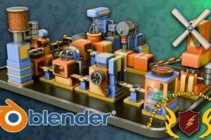 Blender初学者大师班：打造全功能饼干工厂模型与动画