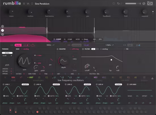 UVI Rumble v1.0.1 U2B MacOS：专为低音打造的多频段合成器插件