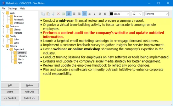 VovSoft Tree Notes 3.0