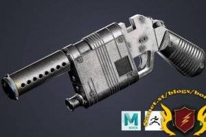 Maya与Zbrush游戏武器建模全流程教学：从初模到最终渲染