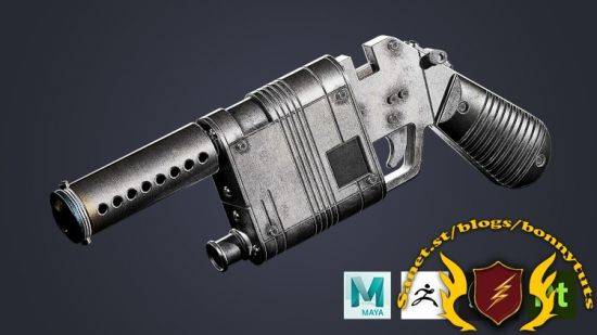 Weapon modeling for games Using Maya and Zbrush