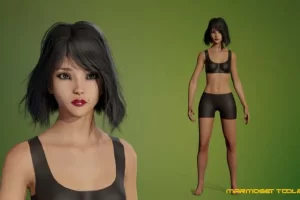 亚洲女孩基础任务角色模型 ASIAN GIRL BASE MESH