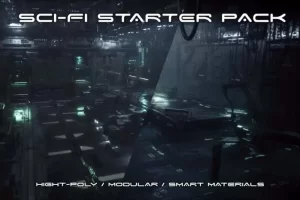 模块化科幻太空 Sci-Fi Starter Pack – Modular – KitBash