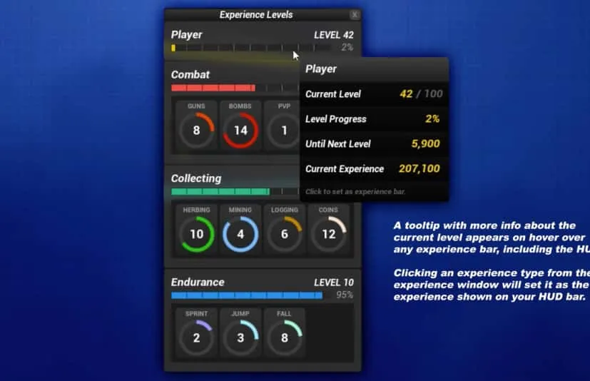 多人游戏升级等级经验系统 Experience System