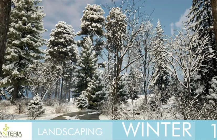 冬季景观美化场景 Landscaping Winter 1