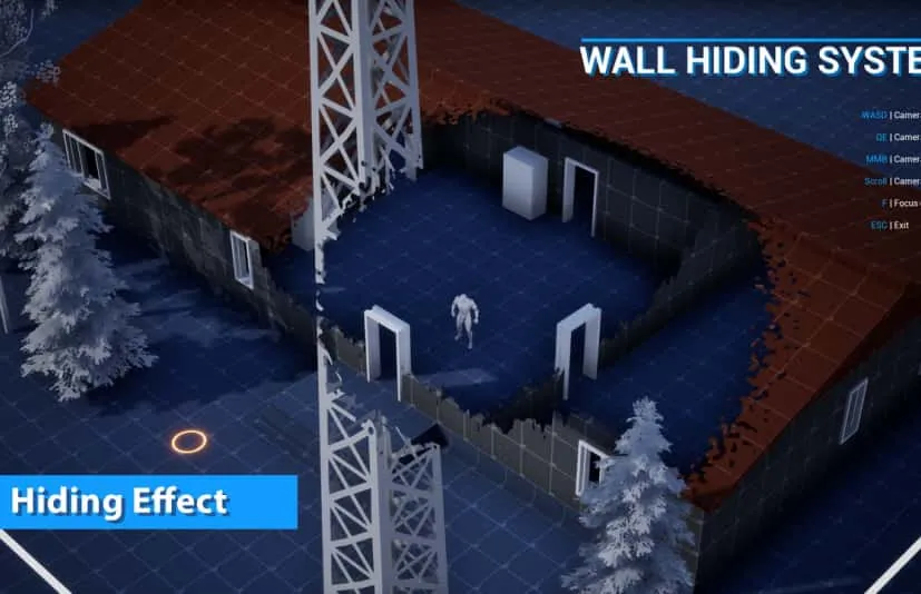 墙壁隐藏透视材质蓝图系统 Wall Hiding System