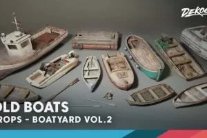 废弃小船模型 – Boatyard VOL.2 – Old Boats (Nanite)