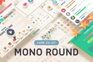 卡通圆角风格界面UI图标-GUI – Mono Round